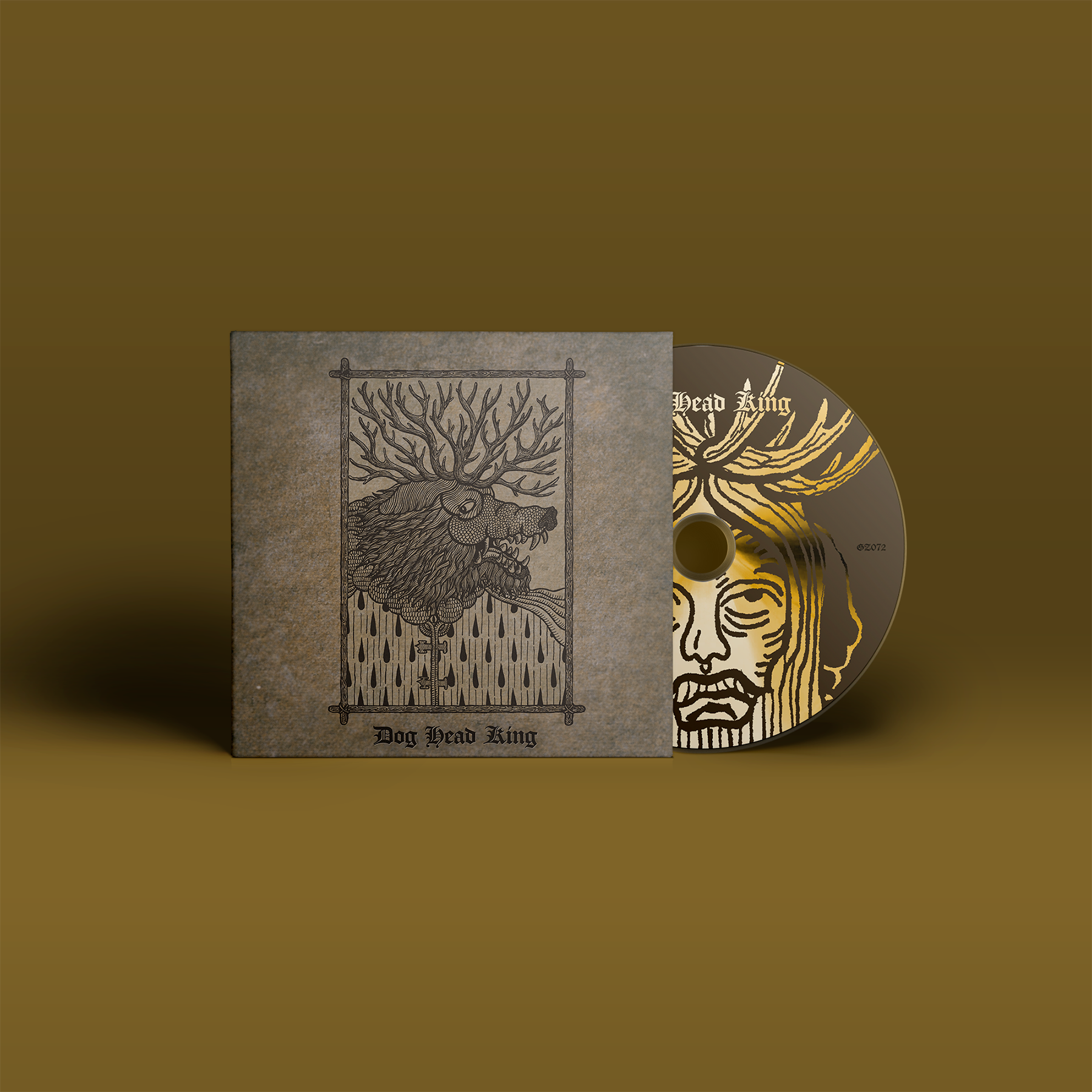 "Dog Head King" von "Dog Head King" auf CD. Braune-beiges Cover, goldene CD mit beigem Motiv.