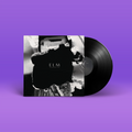 Das Album "The Midnight Zone" von ELM auf Vinyl. Schwarz-weißes Cover, Schwarze Schallplatte.