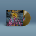 Das Album "Göd" von Grazer Grant. Blau-Pink-Goldenes Vinyl-Cover, goldene Schallplatte.