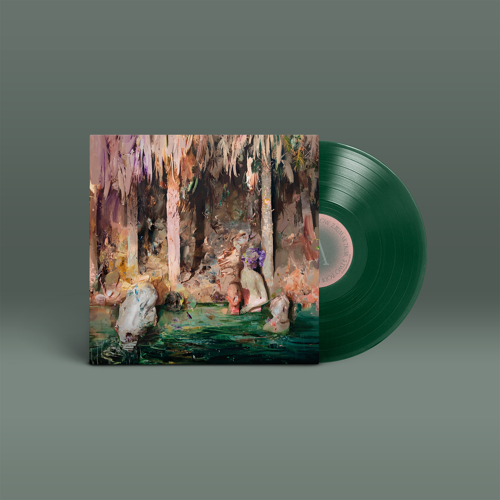 "The Accursed Share" von "Lilac Vegtal". Grün-beiges Cover, grüne Schallplatte.