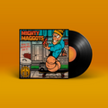 "Hope My Neighbours Like It" von "Mighty Maggots" auf Vinyl. Buntes Cover, schwarze Schallplatte.