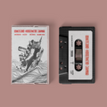 "Murska Zadruga Split" Tape von "Harrowist", "Thosar" und "Justice Lost". weißes Cover mit roter Schrift, schwarzes Tape mit weißem Etikett.