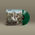 Das Album "Descend" von Puke Wolf- Braun-grün-blaues Cover, grüne Schallplatte.