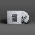 "The Cost Of Holding On" von "Tired." auf CD. Graues Cover mit schwarzem Motiv, graue CD mit schwarzem Motiv.