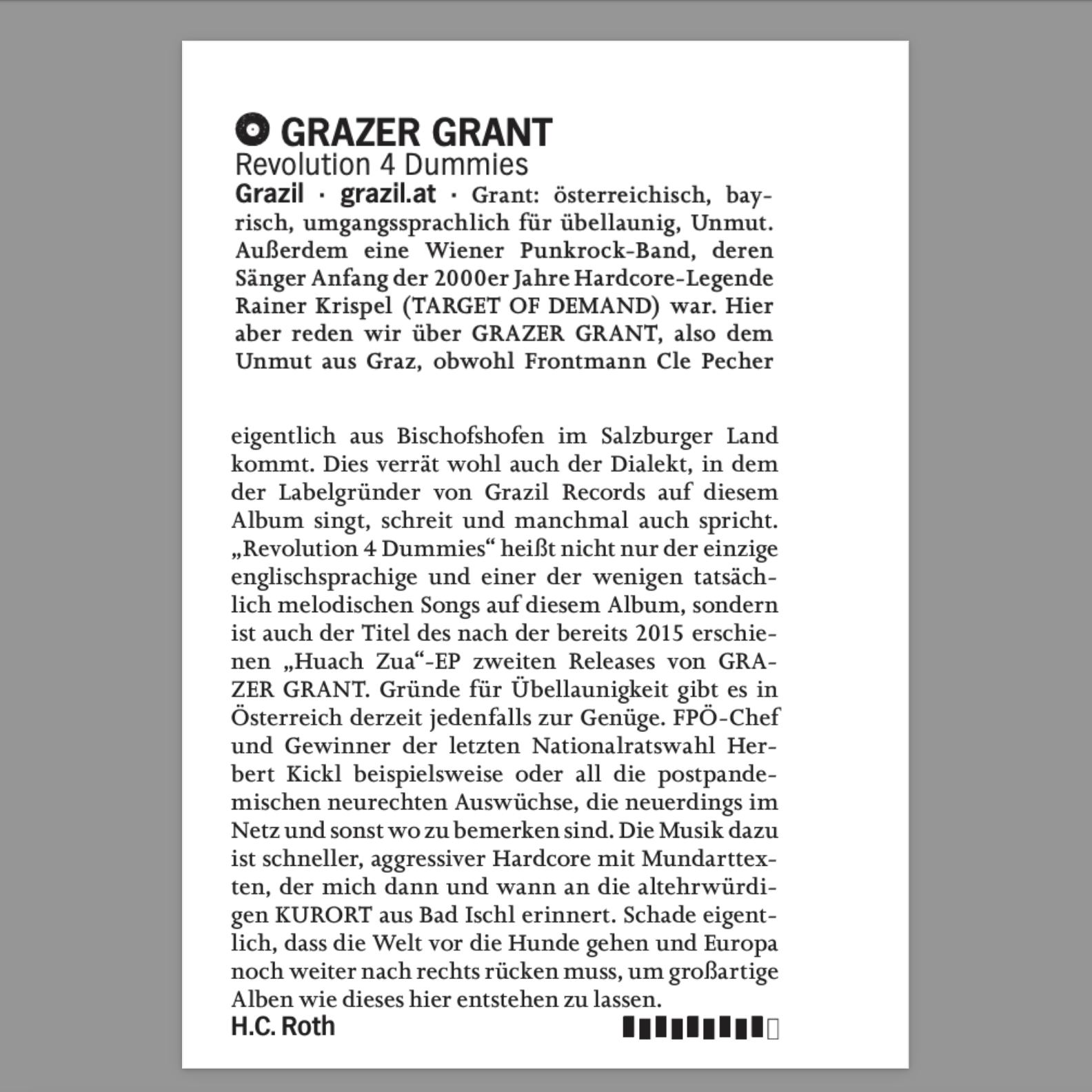 Grazer Grant R4D Review Ox Fanzine