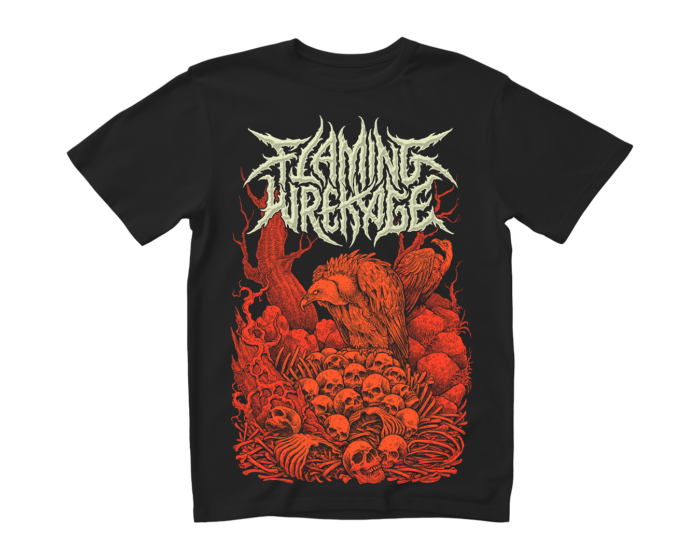 Flaming Wrekage Vulture Orange Shirt grazil Records